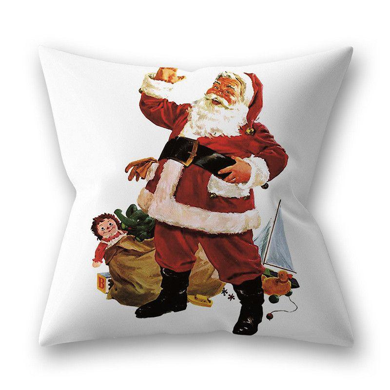 Vibrant Christmas Themed Decorative Cushion Cover For Festive Home Decor 18x18