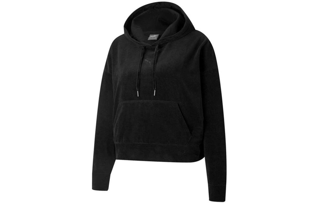 PUMA Sweatshirts Women s Black Hooded Moderate Regular 846417-01 S