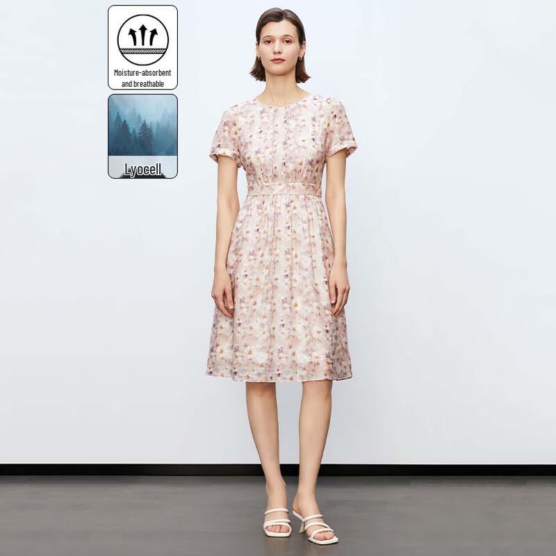 

JESSIE Elegant High-Waist Print Dress S