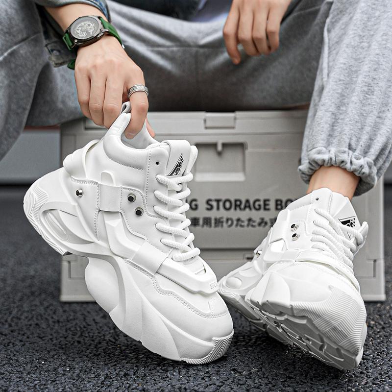 Hohe neue unsichtbare Innen-Höhensteigerung Luftpolster Freizeit Dicksohlige Papa Trendige Schuhe