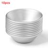 Egg Tart Moulds Reusable Silver Tart Tools 7x4x2cm Aluminum Alloy Cake