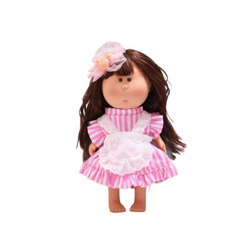 Spain Mia Doll Clothes: 24cm Striped Maid Dress-up Set