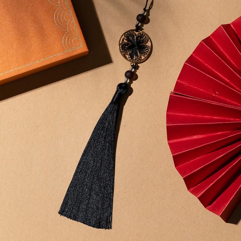 Chińskie klasyczne frędzle delikatny styl etniczny kwiat metalowa rama wisiorki DIY ozdoby rękodzielnicze breloczek dekoracja