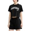 (WMNS) Converse Retro Chuck Cropped T-Shirt Asia Sizing 'Black' Women's 10026367-A02