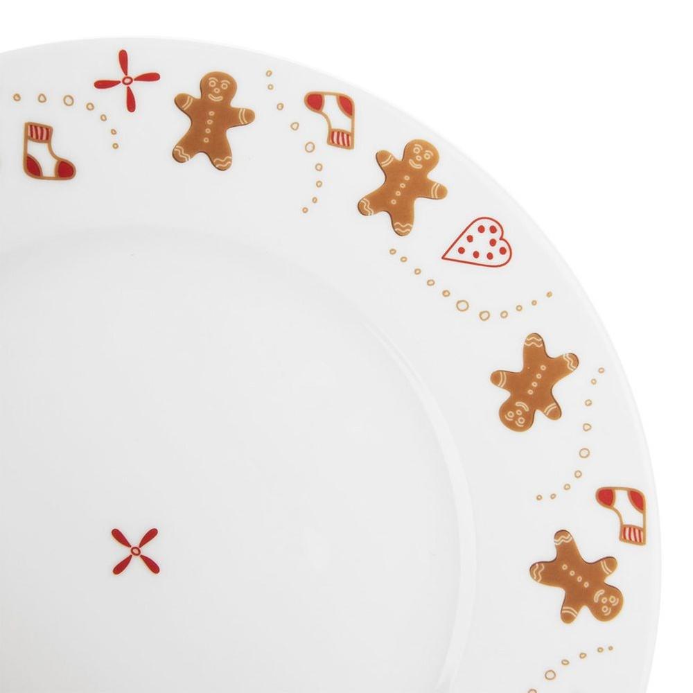 Weihnachtsteller Dessertteller Dekorativ für Weihnachten Dekoriert 20 cm