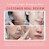 2pc Collagen Night Peel Off Mask, Hydrating Firming Sleeping Wrap Mask with Hyaluronic Acid for Night Skin Care