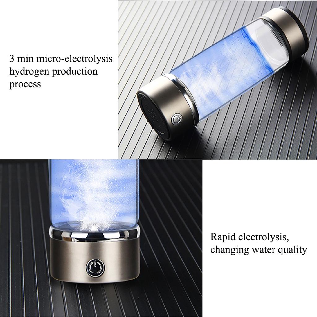 420ML Hydrogens-rich Cup Generator Alkaline Maker Ionizer Bottle Rechargeable Negative Ion Water Cup