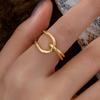 Joyería explosiva INS 1 línea de cobre metálico cruz anillo para mujer