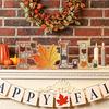 Autumn Home Interior Accents 4Pcs/Set Fall Wooden Tabletop Signs, Maple Leaf Letter Decorations for Farmhouse Harvest Table Centerpieces Tiered