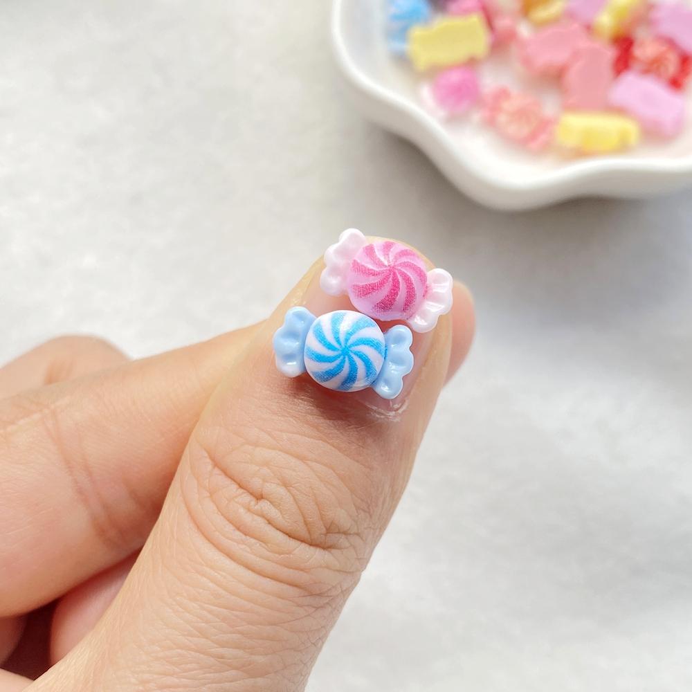 30Pcs New Mixed Nail Art Resin Colorful Candies Designer Charms Rhinestones DIY Craft For Nail 3D Decorations