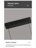 Minimalist Italian Black LED Chandelier: Sleek Long Strip for Restaurant, Bar, Office