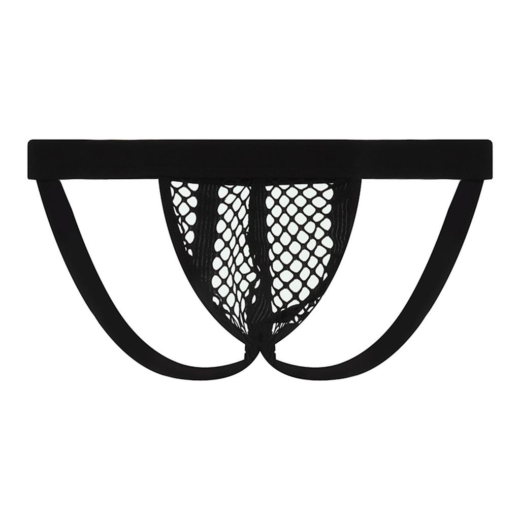 Herren Mesh Offenes Gesäß Doppel Tanga Jugend Hochelastisch Sexy Tanga