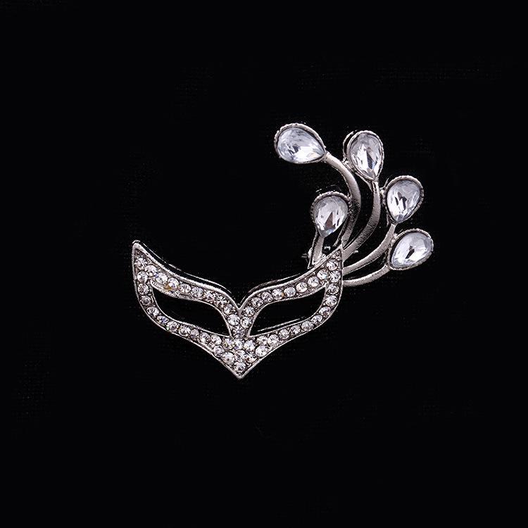 Personalisierte mit Diamanten besetzte Metallbrosche Kragenstift Kollektion, High-End Anti-Licht Blume Schmetterling Krone Brosche