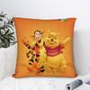 Winnie The Pooh And Tigger Pillowcase Polyester Cushion Cover Gift Cute Bee Throw Pillow Case Cover Home Square 45X45cm