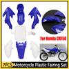 7 peças Conjunto de carenagem de plástico para motocicleta CRF 50 Dirt Pit Bike Azul Branco Plásticos Moped Motocross Acessórios para motocicleta