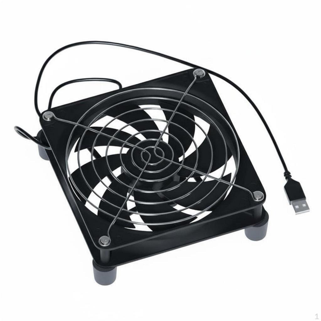 SetTop Box Cooling Stand Quiet USB Fan Powerful Air Circulation External Router
