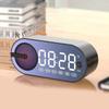 Digital Alarm Clock Bluetooth 5.0 Speaker Led Display Mirror Desk Alarm Clock With Fm Radio Support Tf Card Play Hands-Free Call