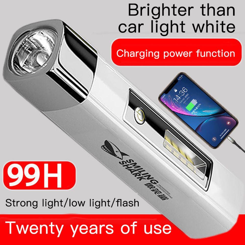 Outdoor IP68 Waterproof LED Flashlight USB Rechargeable Ultra Bright Torch Powerful Flashlight Power Bank Flashlight Portable