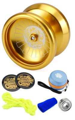 Intermediate Metal Yo-Yo Spin Gear Metal Spin Gadget Starter Set, Bind Compatible (Gold)