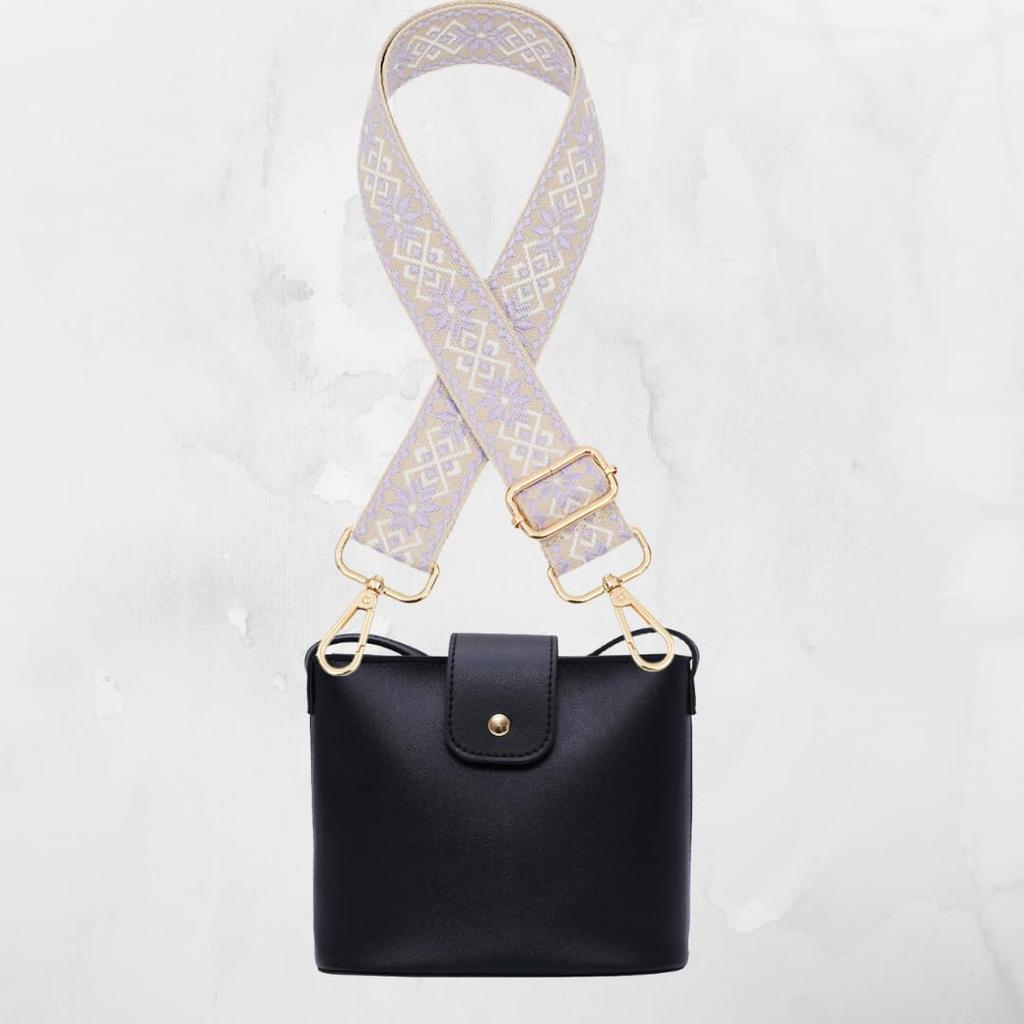 Comfortable Nylon Adjustable Shoulder Strap [emmy's shop] Wide, (Sheer Lavender)