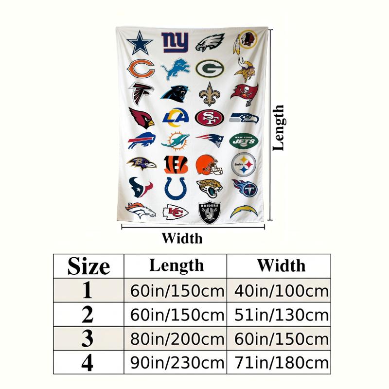 National Football League Wall Tapestry Aesthetic Wall Hanging Printed Fabric Blanket Decorative Tapestries For Bedroom Living Room Home Decor