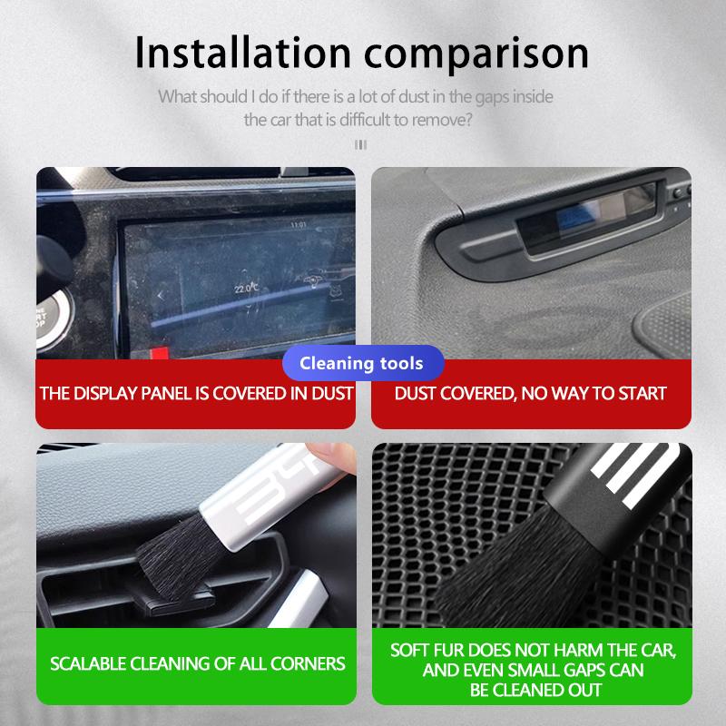 Car Retractable Cleaning Brush Air Conditioner Computer Cleaning Brush For BYD Atto F0 G3 I3 Ea1 F3 E6 Yuan Plus Song Max Tang