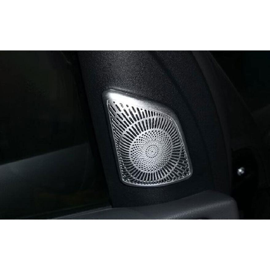 For Benz GLE GLS 2020-2024 Silver Alloy A Pillar Speaker Sound Cover Trim 2x