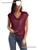 Women's Sequin V-Neck Party Vest Shirt