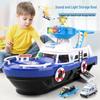Children's Large Storage Boat Fire Engine Toy with Lights & Music