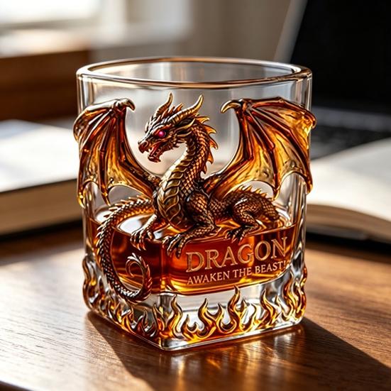 Octopus Whiskey Glass 260ml Rum Tasting Glass Deep Sea Creature Tumbler Collectible Cocktail