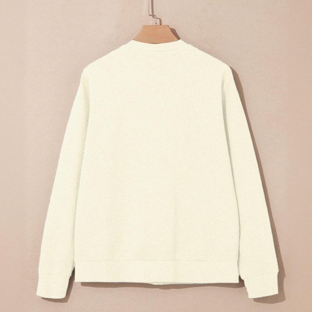 Women's Casual Long Sleeve Half Zip Stand Collar Sweatshirt Top