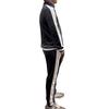 Men  Leisure  Splicing  Knitting  Zipper  Cardigan  Sweater  Set