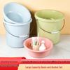 Back-to-School Essentials: Two-Piece Multi-Functional Thickened Washbasin and Handheld Plastic Water Bucket