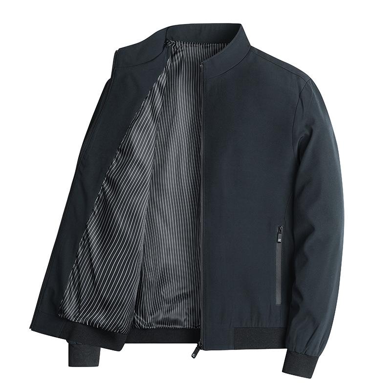 

Dou Yin Новая осенняя куртка в деловом стиле, мужское пальто, весенне-осенний тренд, простое пальто с воротником-стойкой 5XL