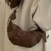 Autumn casual fashion underarm dumpling bag fashionable croissant retro matte leather shoulder messenger bag bag women