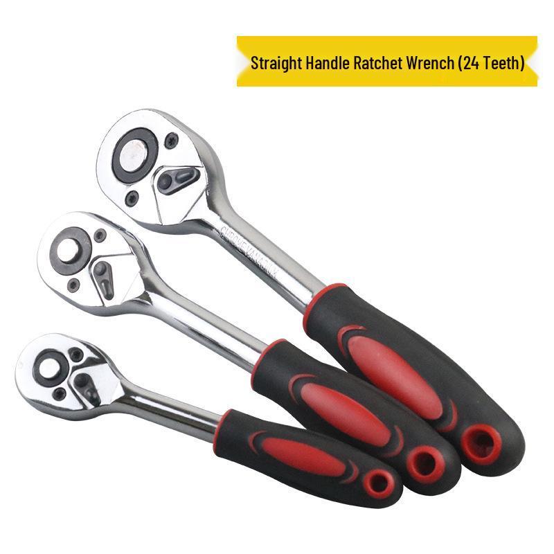 Fly Ratchet Wrench Set: Large, Medium, Small - 24T Straight, 72T Bent, Quick Release, Reversible, Auto Repair Tools