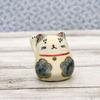 Craftsman House Good Luck Made In Japan Hand-painted Maneki-neko (Blue Flower)