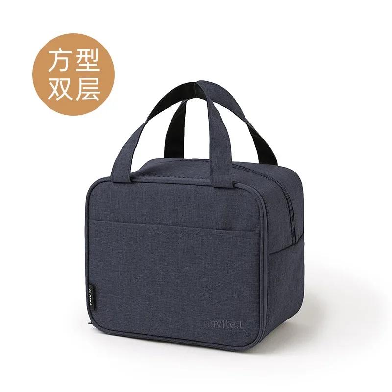 Portable Thermal Lunch Bag Food Box Durable Waterproof Office Cooler Lunch Box Ice Insulated Case Camping Oxford Dinner Bag