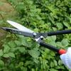 Heavy Duty Manganese Steel Gardening Scissors with Ergonomic Iron Handle and Red Grip - Portable Lawn, Hedge, Fence, Holly