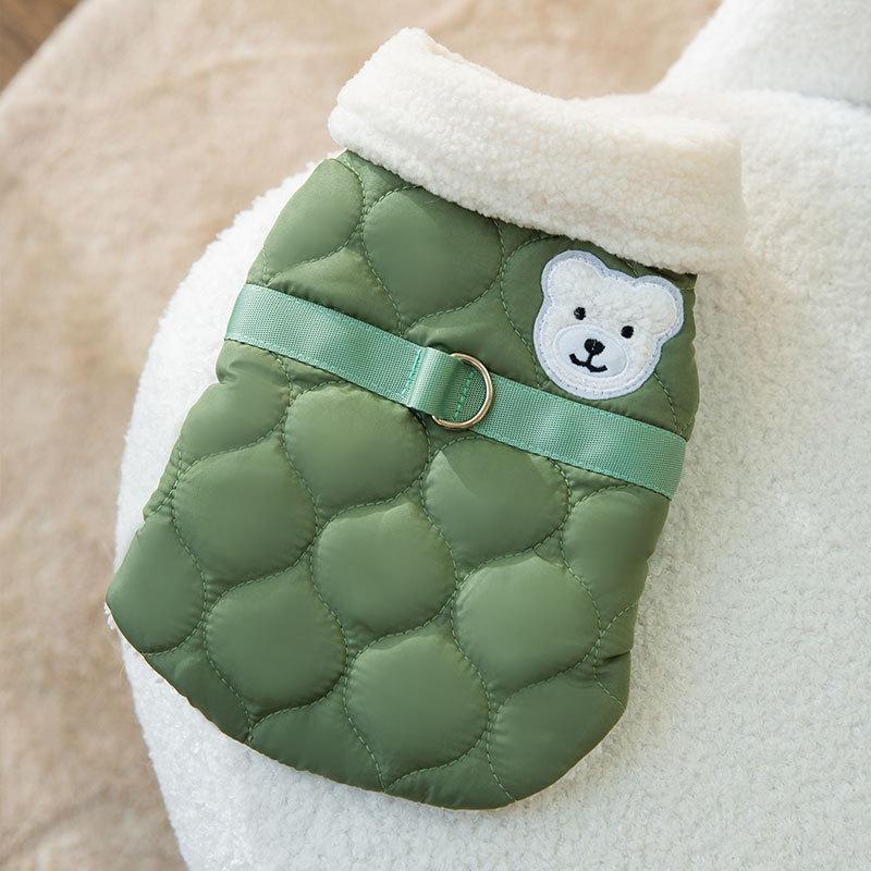 Cat Clothes Autumn and Winter Fashion Quilted Warm Vest Kitten Puppy Two Feet Anti-hair Loss Puppy Dog Pet Clothing