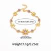 Luxury Sunflower Bracelet Exquisite Fashion Pink Cubic Zirconia Chain Crystal Sparkling Shiny Rhinestone Bangle Wedding