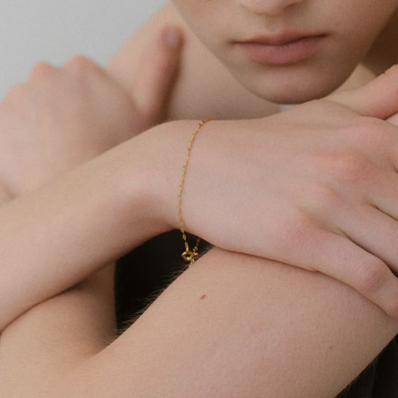 

NORMALLEE [White gold] Cutting Chain Bracelet Silver(+white gold plated)