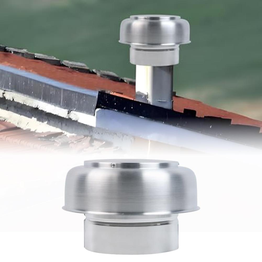 Roof Hood Aluminum Chimney Cap 5.24 Round Roof Vent, Easy To Install Prevent Water Infiltration And Block Debris 23x23x15cm