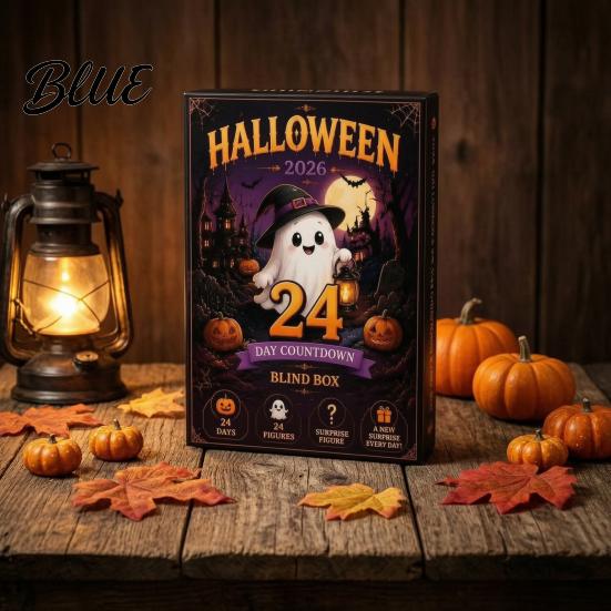 Saisonale Wanddekorationen mit Raum 24-Tage-Kalender 2026 Halloween Adventsüberraschung Countdown Zubehör Acryl