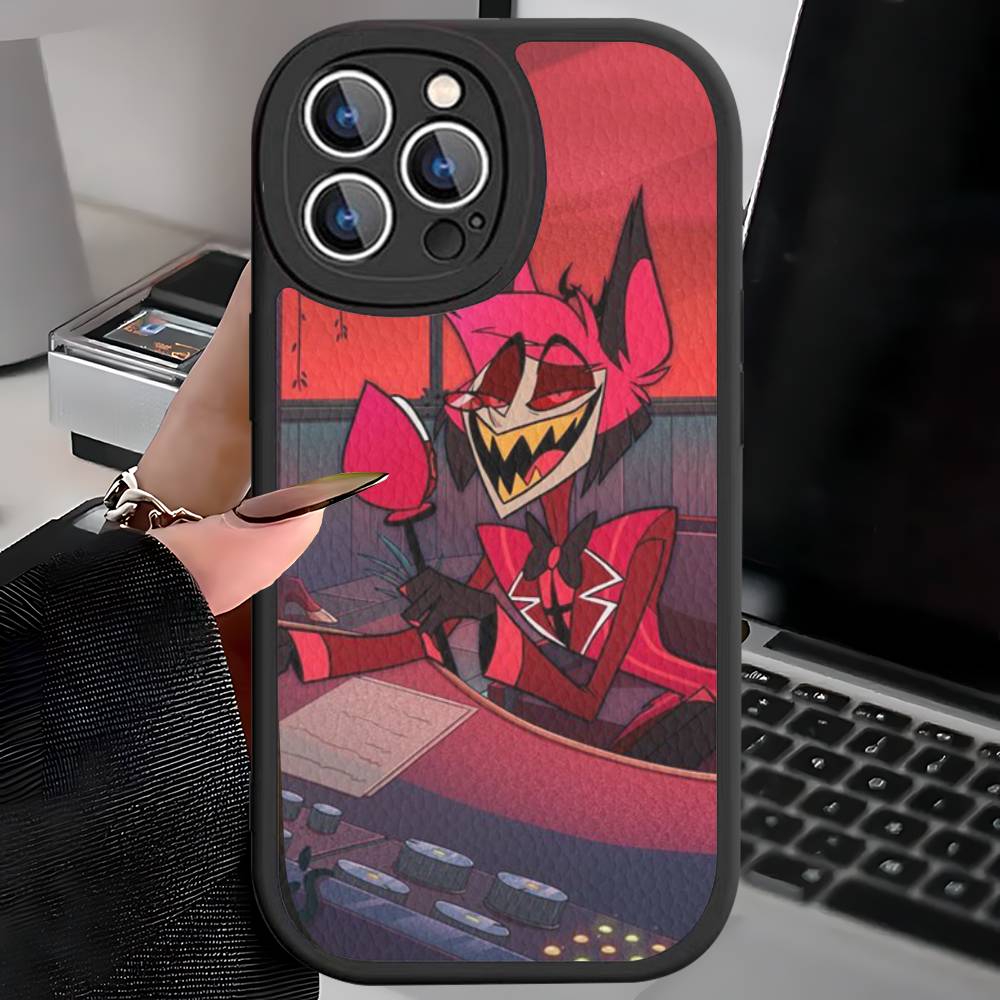 

Anime Hotel Hazbin Alastor Phone Case For IPhone 16 15 14 13 12 11 Pro Max Plus Shockproof Leather Cover iphone X
