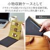 ELECOM Mouse Pad MINIO Foldable Portable Smartphone Stand inch Compatible with Smartphones Rubber Band Storage Interior Slate Black x Ocher Yellow