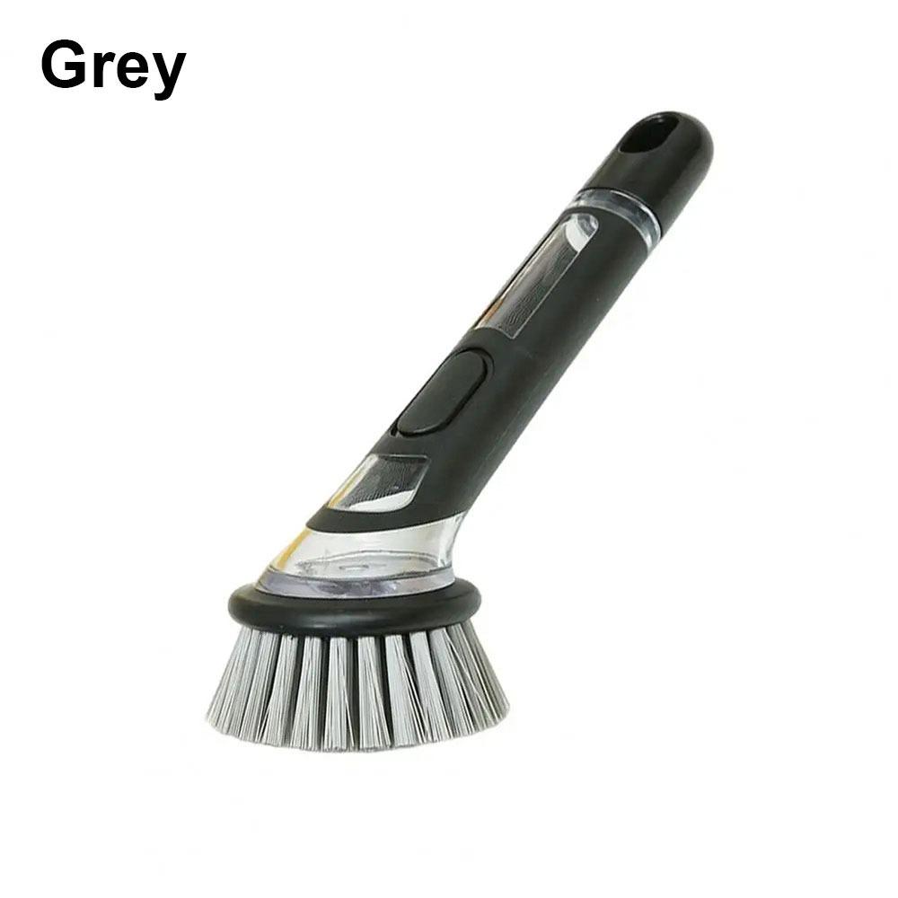 

1Pcs Soap Dispenser Pot Brush with Handle Kitchen Scrub Brush for Home Pots Sink Grey