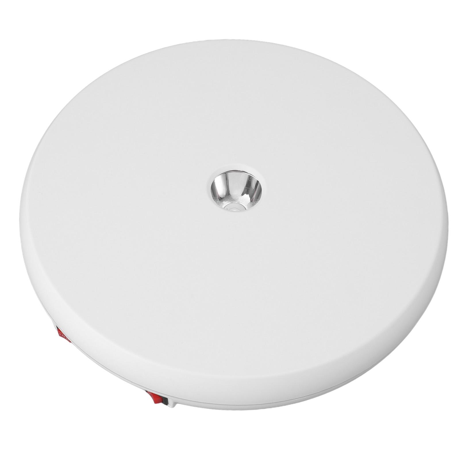 

Rotating Display Stand 10 Inch 55lbs Load 360 Degree Electric Turntable Display Stand with Light for Jewelry Watch White