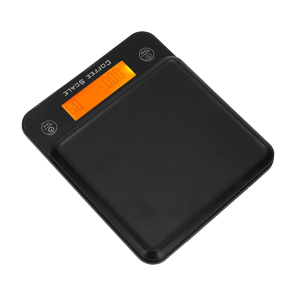 LCD Display Coffee Scale ABS Food Baking Scale Durable Digital Kitchen Scale Coffee Brewing