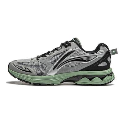 Li Ning Fuyiao 2.0 Classic Retro Double Cushioning Stable Support Non-Slip Wear-Resistant Running Shoes Men Sneaker Gray Black ARXU001-3